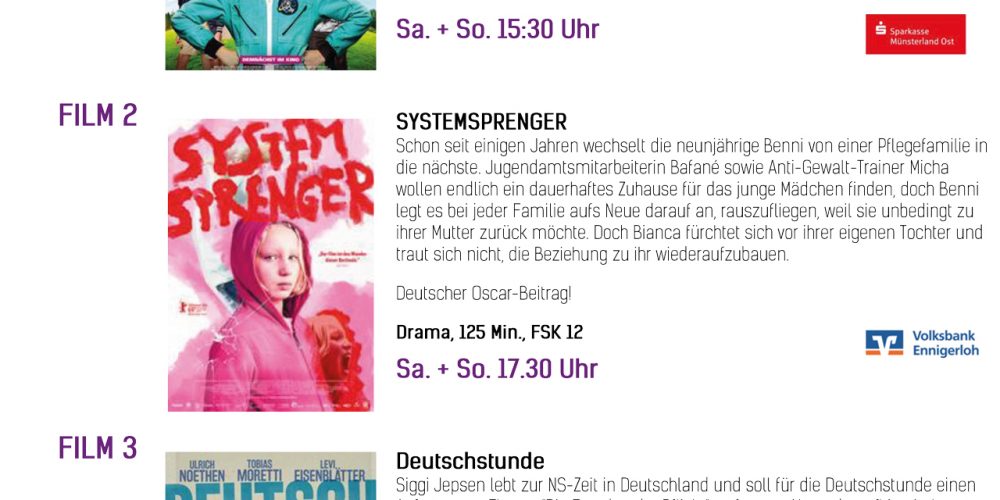 Kinoprogramm 24.10-27.10.2019