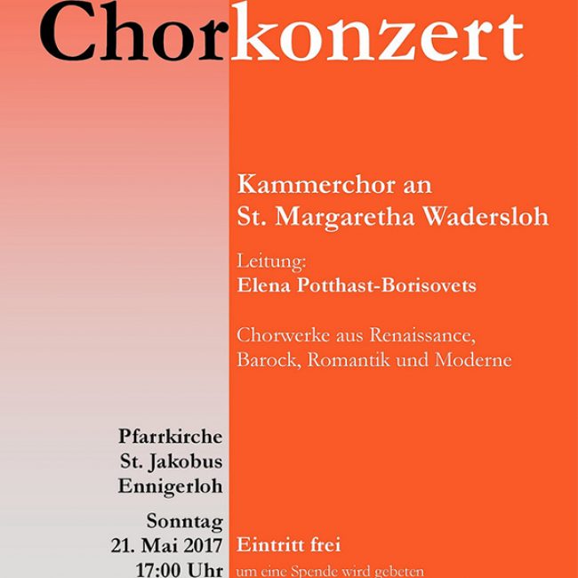 Förderverein lädt zum Chorkonzert ein