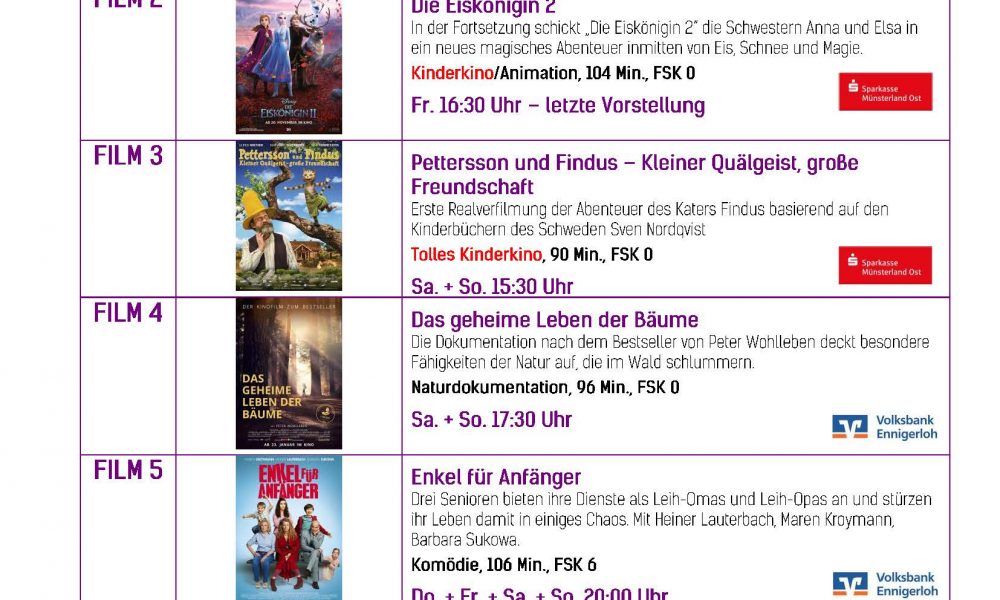 Kinoprogramm 12.03.-18.03.2020