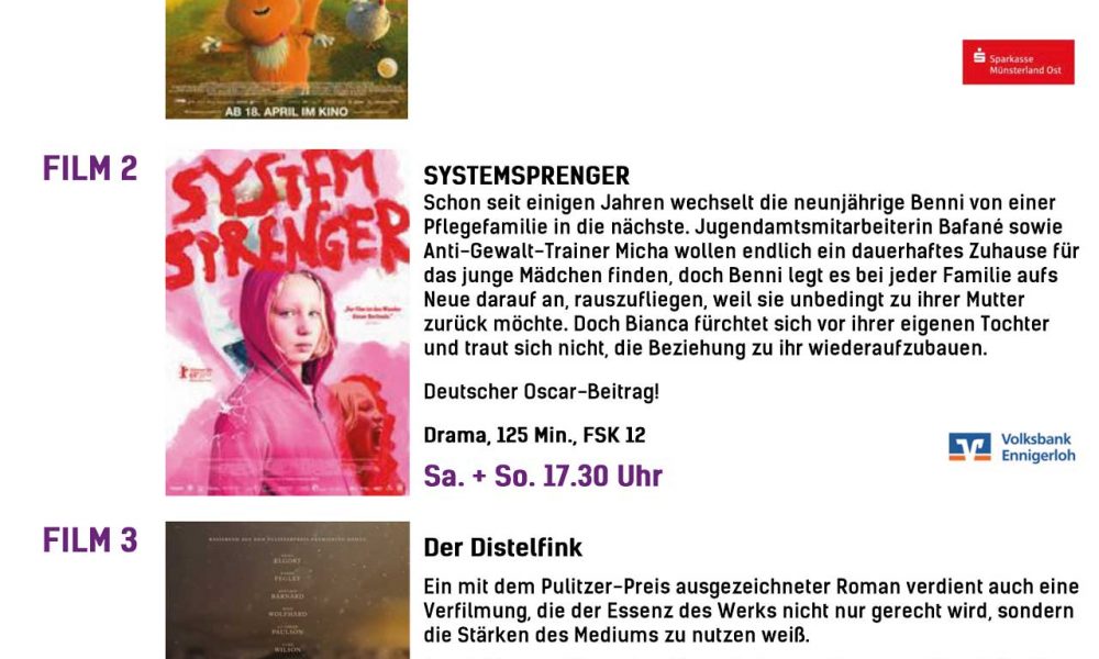 Kinoprogramm 17.10-23.10.2019