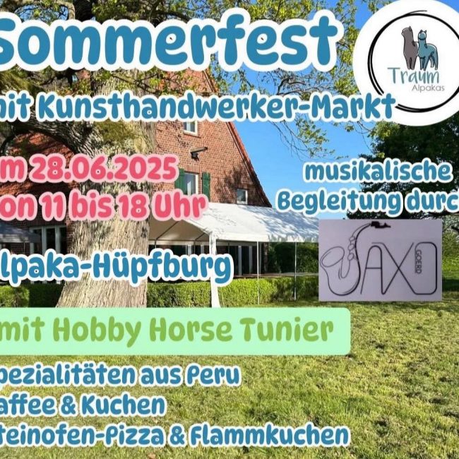 Sommerfest mit Kunsthandwerker-Markt bei den &#8222;Traum Alpakas&#8220;