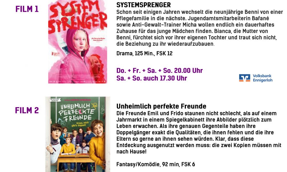 Kinoprogramm 03.10.-09.10.2019