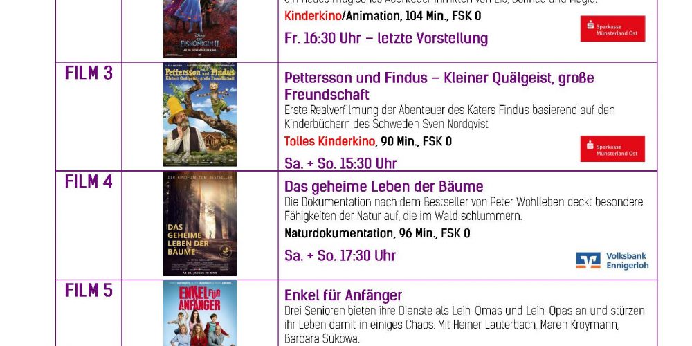 Kinoprogramm 12.03.-18.03.2020