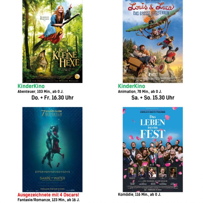 Kinoprogramm vom 15. März bis 21. März 2018