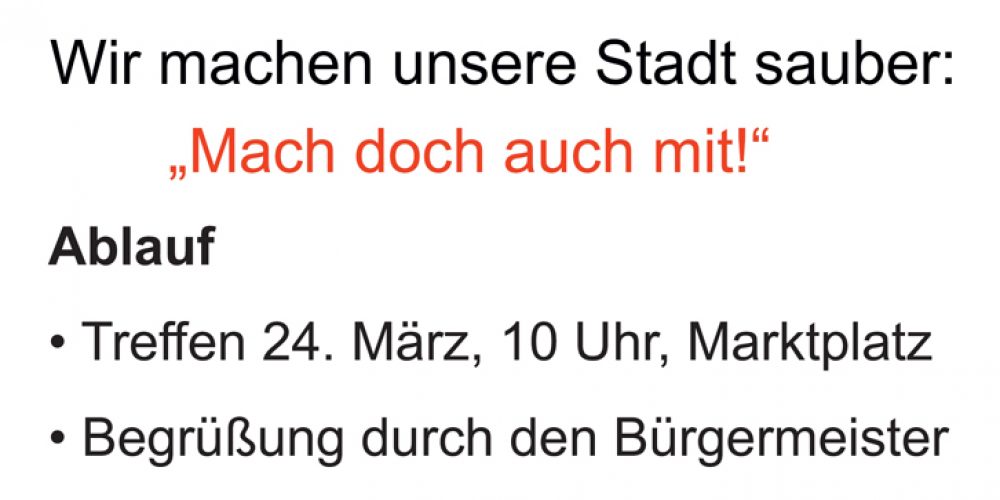 Frühjahrsputz in Ennigerloh – 100 Besen-Aktion
