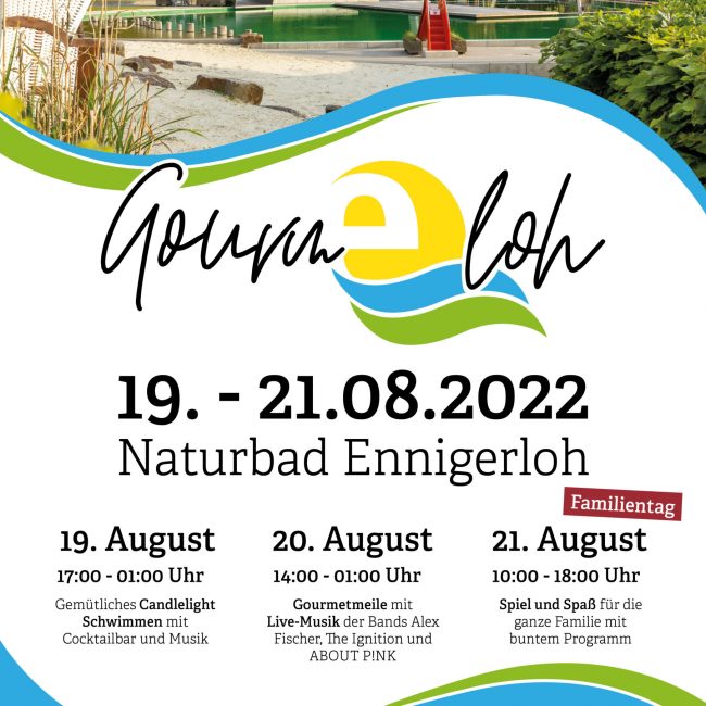 Naturbadfest GourmEloh mit hochkarätigem Konzert vom 19.-21.08.2022