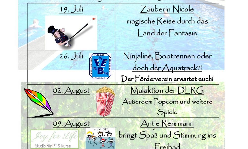 Ferienprogramm Freibad am Stavernbusch