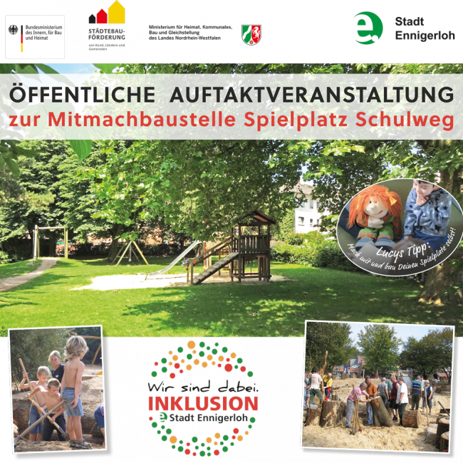 Öffentliche Auftaktveranstaltung  zur Mitmachbaustelle  Spielplatz Schulweg