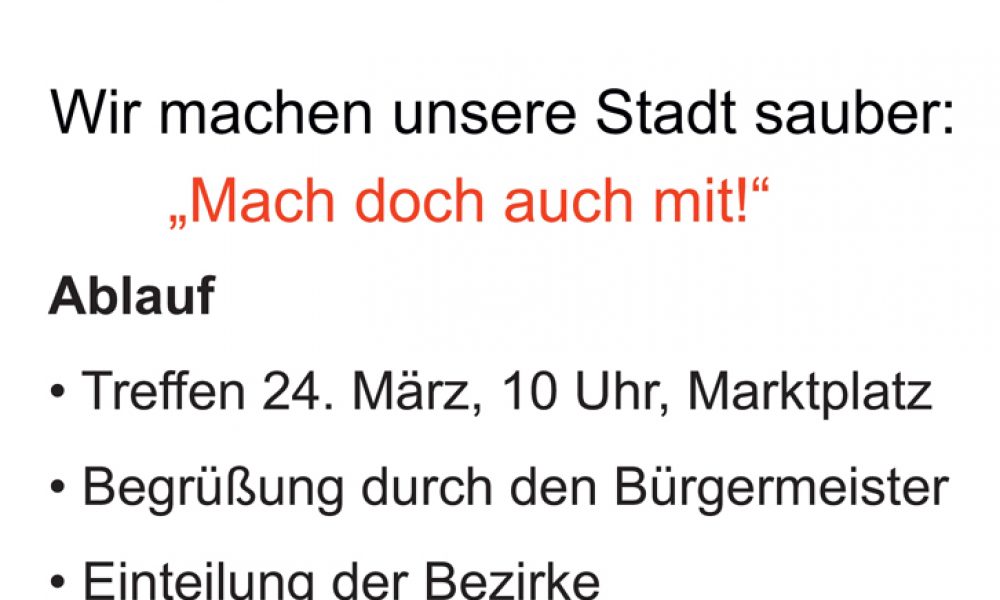 Frühjahrsputz in Ennigerloh – 100 Besen-Aktion