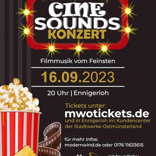 CINE-SOUNDS Konzert am 16.09.2023 present by The Modern Wind Orchestra