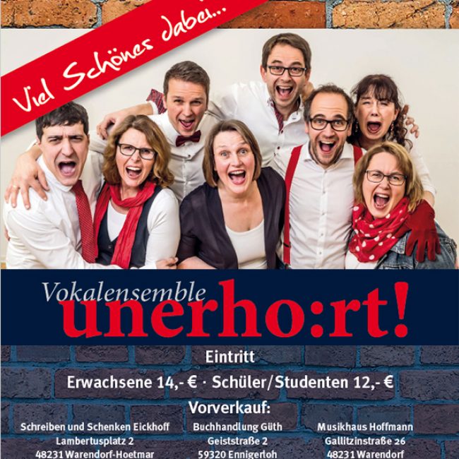 Vokalensemble unerho:rt! – „Viel Schönes dabei…“