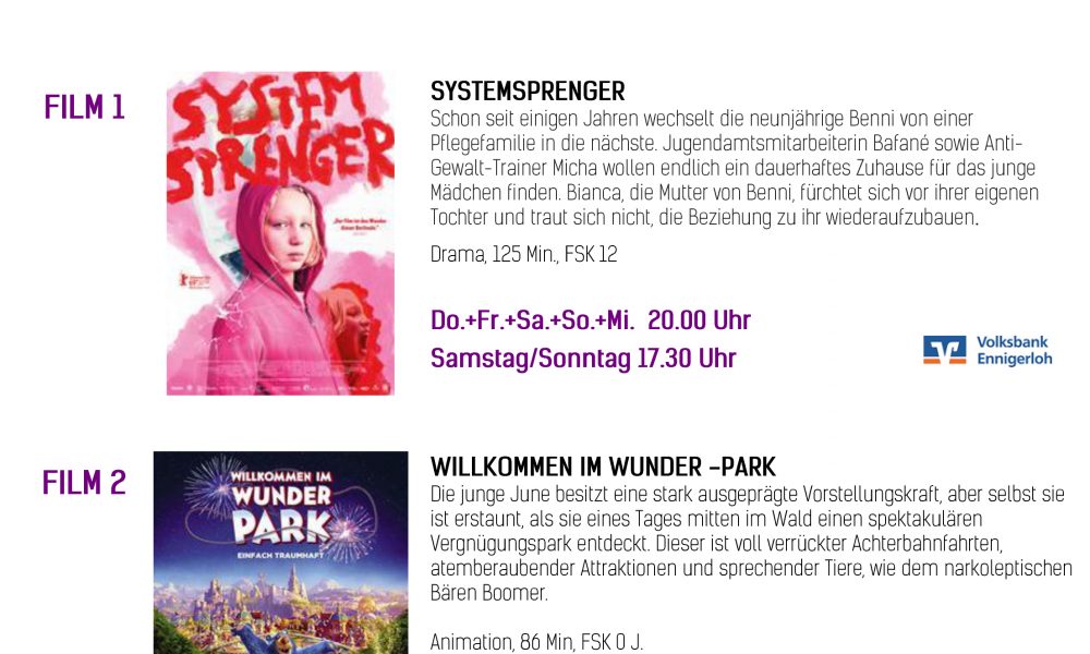 Kinoprogramm 26.09.-02.10.