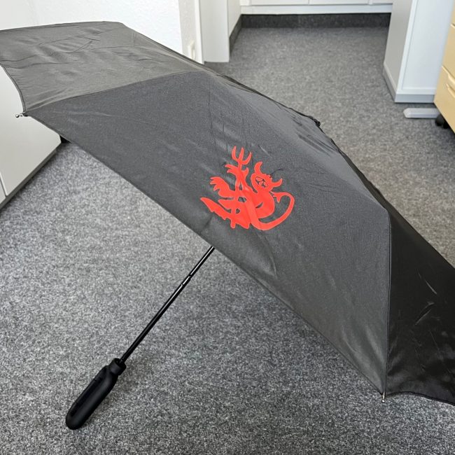 Limitierter Regenschirm „Döüwel“ beim Stadtmarketing erhältlich