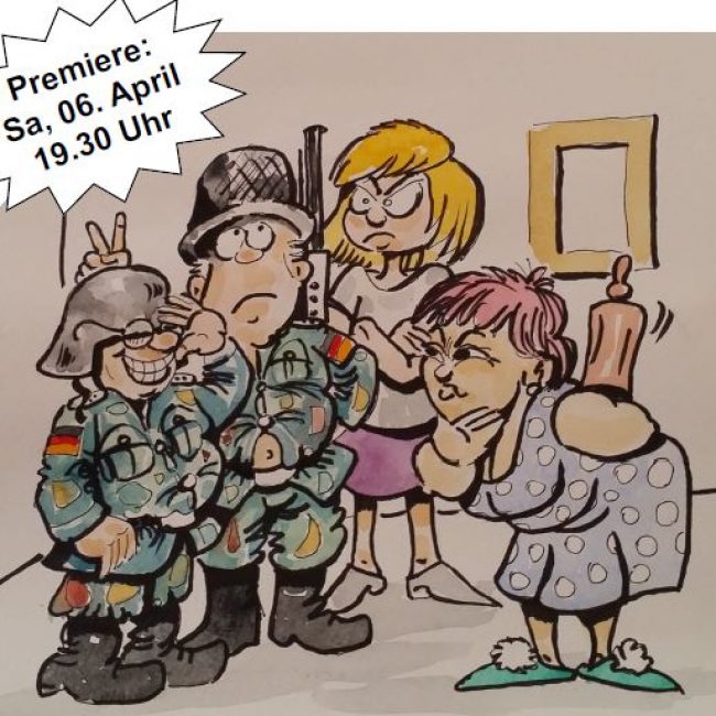 Kolping Theater: „Manöver in Bermudashorts“ – 6.4. bis 12.5.2019
